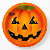 Perfect Pumpkin Halloween Paper Plates - 6.75"